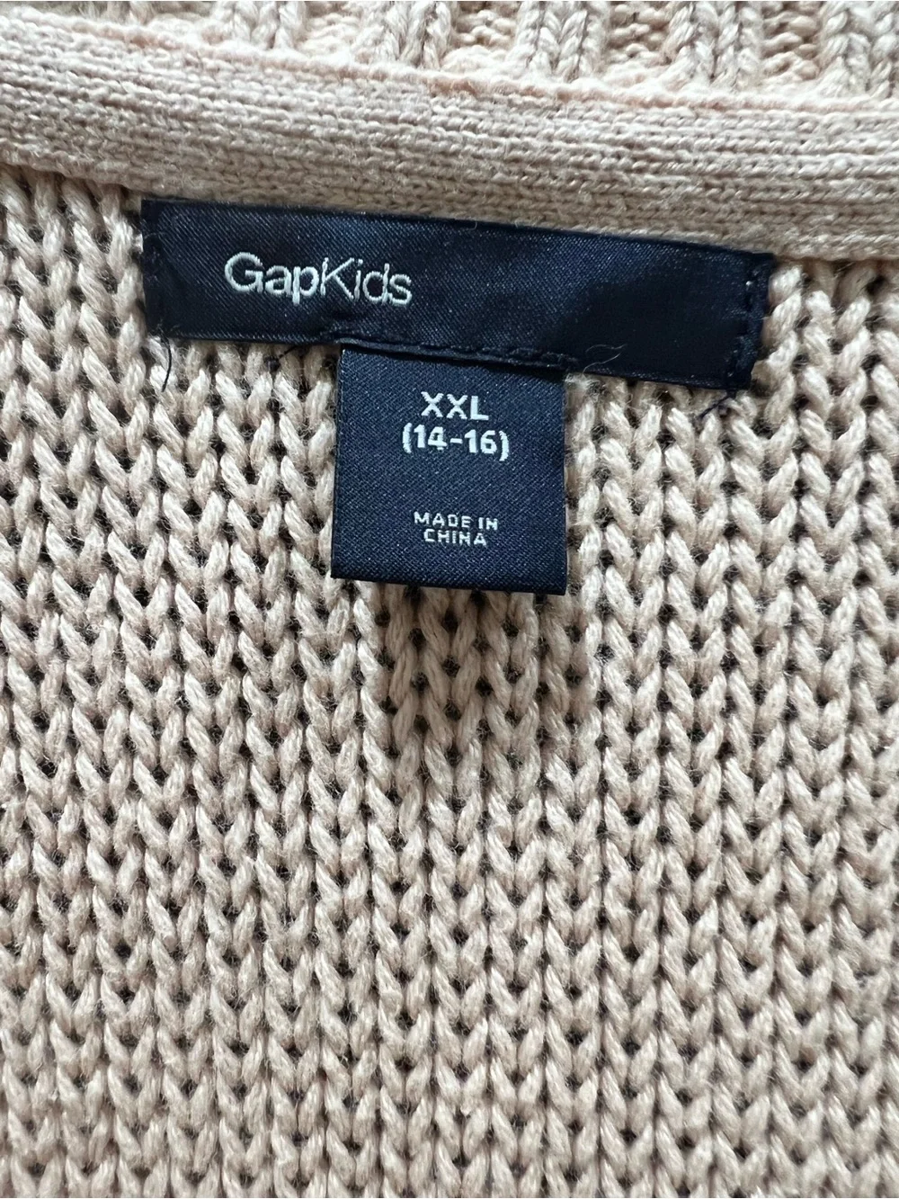 GAP Girls Open-Knit V-Neck Button Cardigan NWOT Size XXL